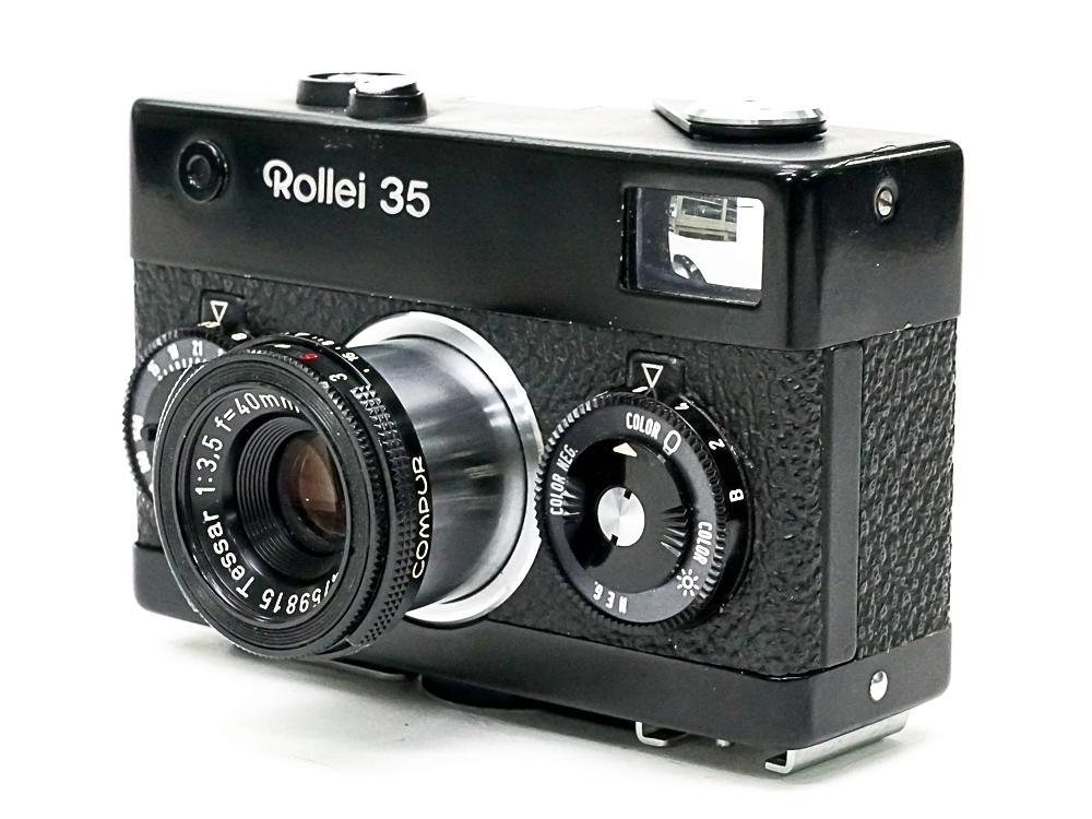 Rollei 35 (黒) Germany 製 40/3.5 Carl Zeiss Tessar (沈銅式) 334gの画像