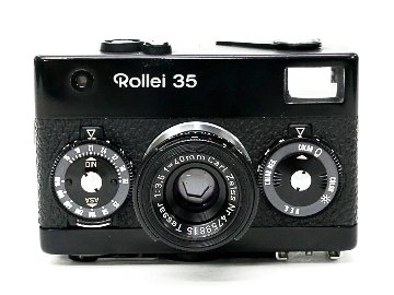 Rollei 35 (黒) Germany 製 40/3.5 Carl Zeiss Tessar (沈銅式) 334gの画像