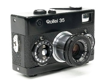 Rollei 35 (黒) Germany 製 40/3.5 Carl Zeiss Tessar (沈銅式) 334gの画像