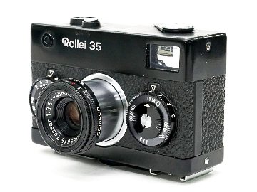 Rollei 35 (黒) Germany 製 40/3.5 Carl Zeiss Tessar (沈銅式) 334gの画像