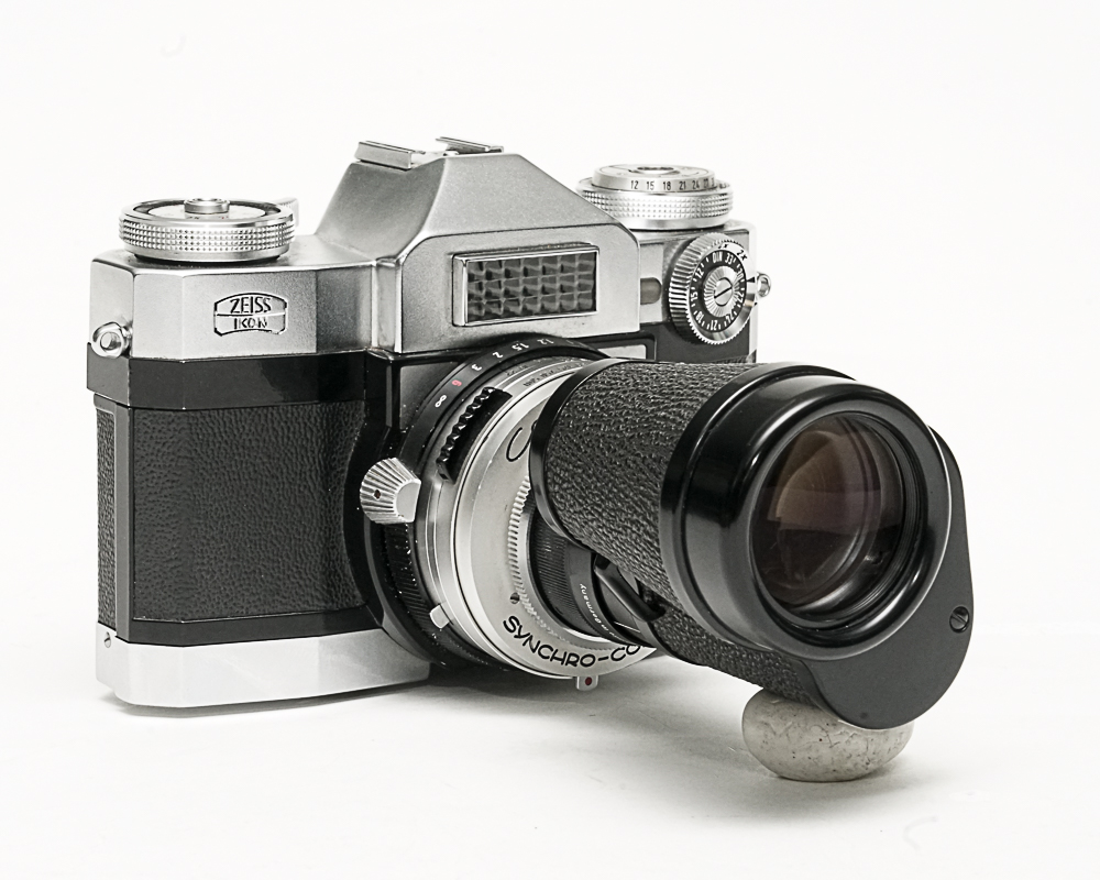 Contaflex 50mm F2.8 Tessar  Synchro-Compur M.X.V.レンズシャッター　　セレンメーター内蔵(作動不)の画像