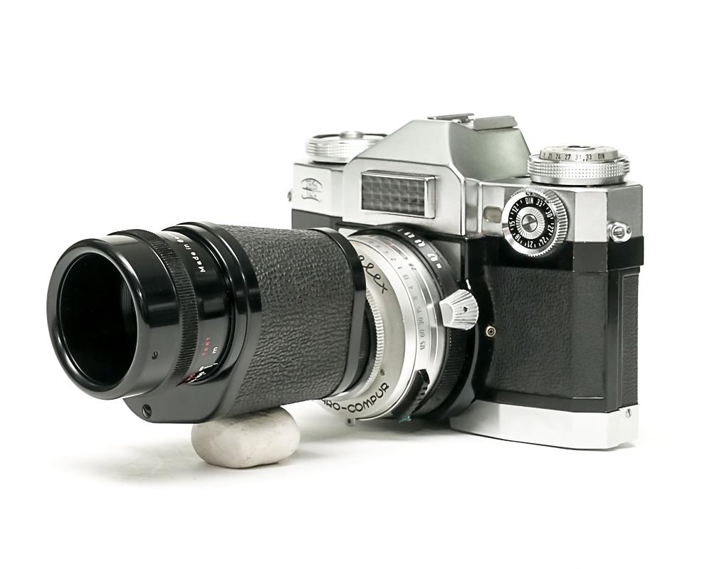 Contaflex 50mm F2.8 Tessar  Synchro-Compur M.X.V.レンズシャッター　　セレンメーター内蔵(作動不)の画像