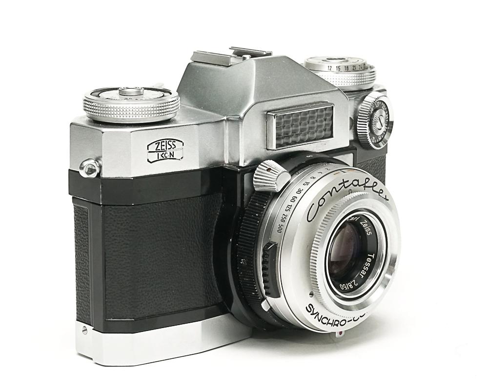 Contaflex 50mm F2.8 Tessar  Synchro-Compur M.X.V.レンズシャッター　　セレンメーター内蔵(作動不)の画像