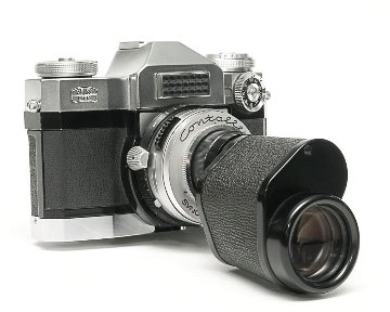 Contaflex 50mm F2.8 Tessar  Synchro-Compur M.X.V.レンズシャッター　　セレンメーター内蔵(作動不)の画像