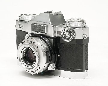Contaflex 50mm F2.8 Tessar  Synchro-Compur M.X.V.レンズシャッター　　セレンメーター内蔵(作動不)の画像