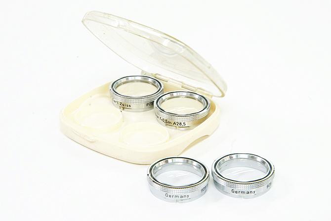 Contaflex 45/2.8 Tessar用 Contaflex 50/2.8 Tessar用 接写フィルター4枚セット 0.2m　0.3m　0.5m　1.0m 被写界深度表付 P,ケース付の画像