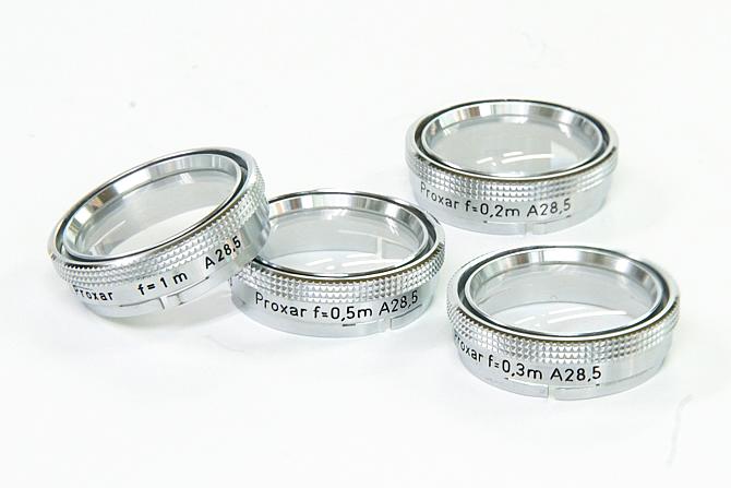 Contaflex 45/2.8 Tessar用 Contaflex 50/2.8 Tessar用 接写フィルター4枚セット 0.2m　0.3m　0.5m　1.0m 被写界深度表付 P,ケース付の画像