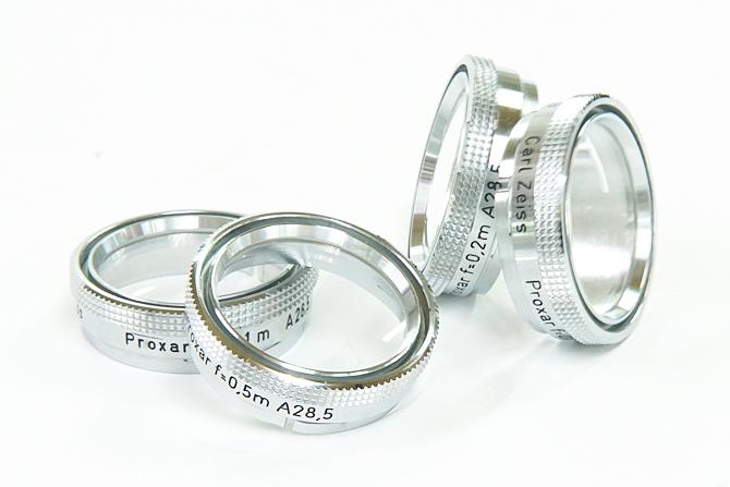 Contaflex 45/2.8 Tessar用 Contaflex 50/2.8 Tessar用 接写フィルター4枚セット 0.2m　0.3m　0.5m　1.0m 被写界深度表付 P,ケース付の画像