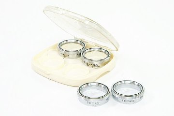 Contaflex 45/2.8 Tessar用 Contaflex 50/2.8 Tessar用 接写フィルター4枚セット 0.2m　0.3m　0.5m　1.0m 被写界深度表付 P,ケース付の画像