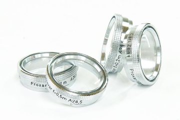 Contaflex 45/2.8 Tessar用 Contaflex 50/2.8 Tessar用 接写フィルター4枚セット 0.2m　0.3m　0.5m　1.0m 被写界深度表付 P,ケース付の画像