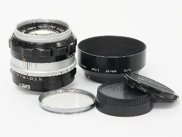50mm f/1.4  NIKKOR - S Auto UVフィルター, 純正フード, 前後キャップ付の画像