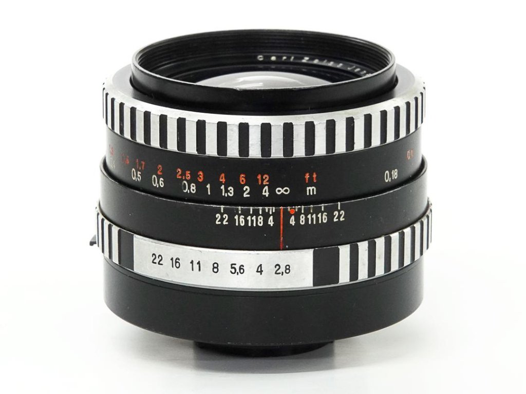 35/2.8 Flektogon (aus Jena)   自動絞り　プレビューレバー有り 前後キャップ付　ゼブラタイプ 最短撮影距離 18cmの画像