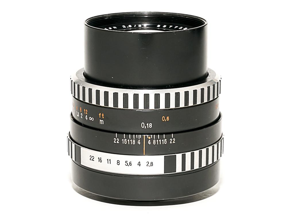 35/2.8 Flektogon (Carl Zeiss Jena)   自動絞り　プレビューレバー有り 前後キャップ付　ゼブラタイプ  最短撮影距離 18cmの画像