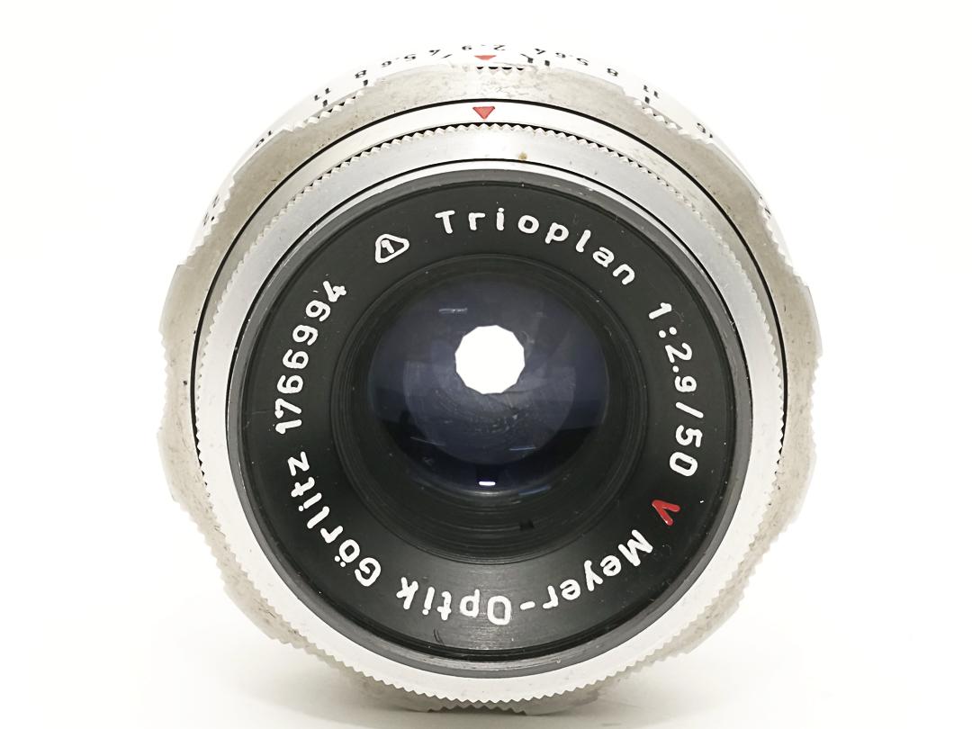 50/2.9 V Trioplan (Germany) Meyer-Optik Gorlitz M42マウント L#1766994 手動絞り、前後キャップ付 95%の画像