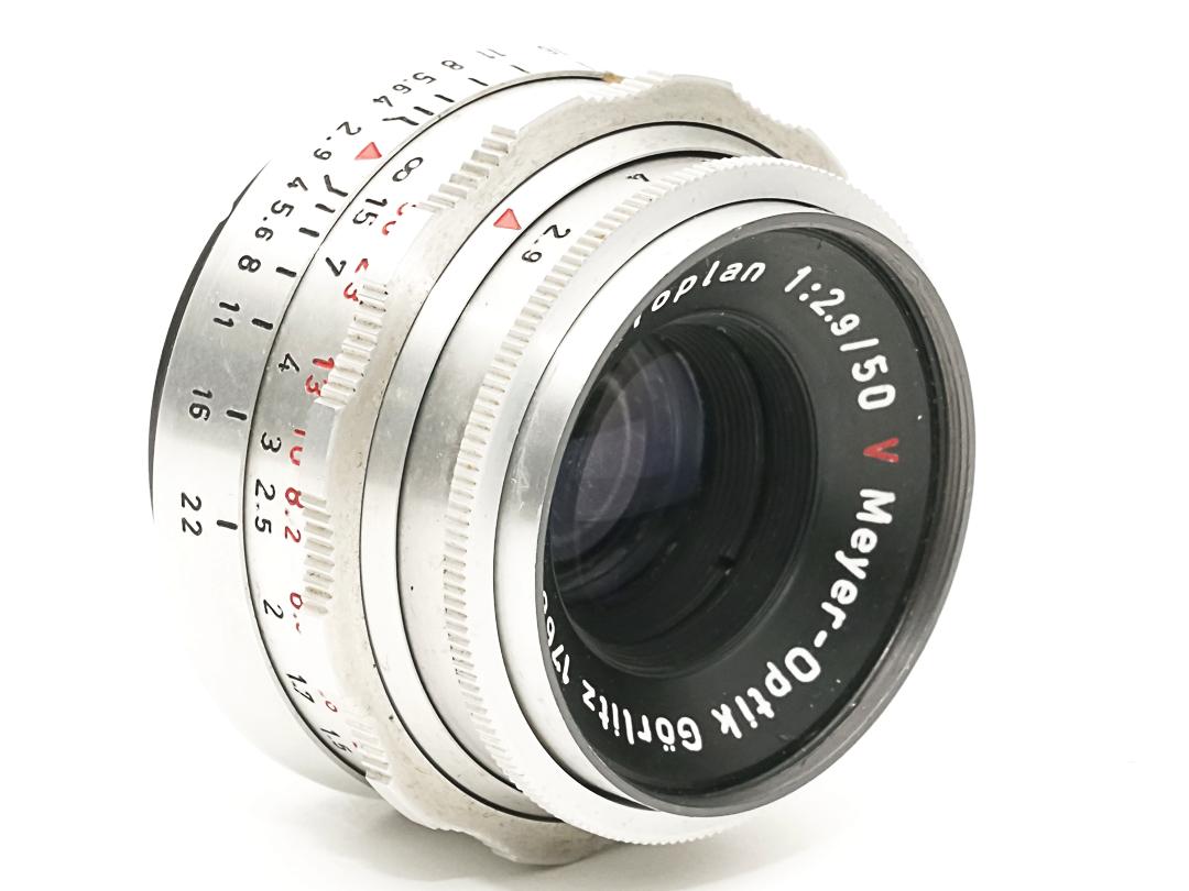 50/2.9 V Trioplan (Germany) Meyer-Optik Gorlitz M42マウント L#1766994 手動絞り、前後キャップ付 95%の画像