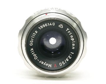50/2.9 V Trioplan (Germany) Meyer-Optik Gorlitz M42マウント L#1996140 手動絞り、前後キャップ付 95%以上 超美品の画像