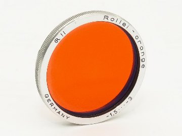 Rollei Ⅱ 型 オレンジフィルター (-1.5) 純正本革ケース付の画像