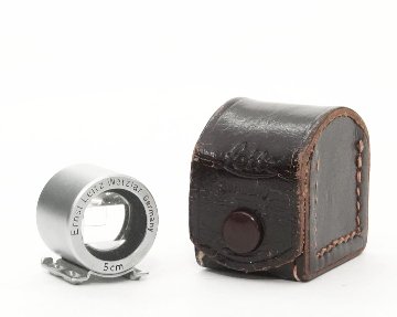 Leica 5cm 用 ファインダー、  後期型　純正革ケース付　SBOOIの画像