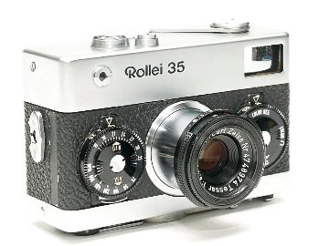 Rollei 35 (白) Germany 製 40/3.5 Tessar (沈銅式) 372g の画像