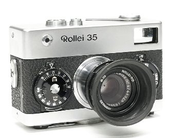 Rollei 35 (白) Germany 製 40/3.5 Tessar (沈銅式) 372g の画像