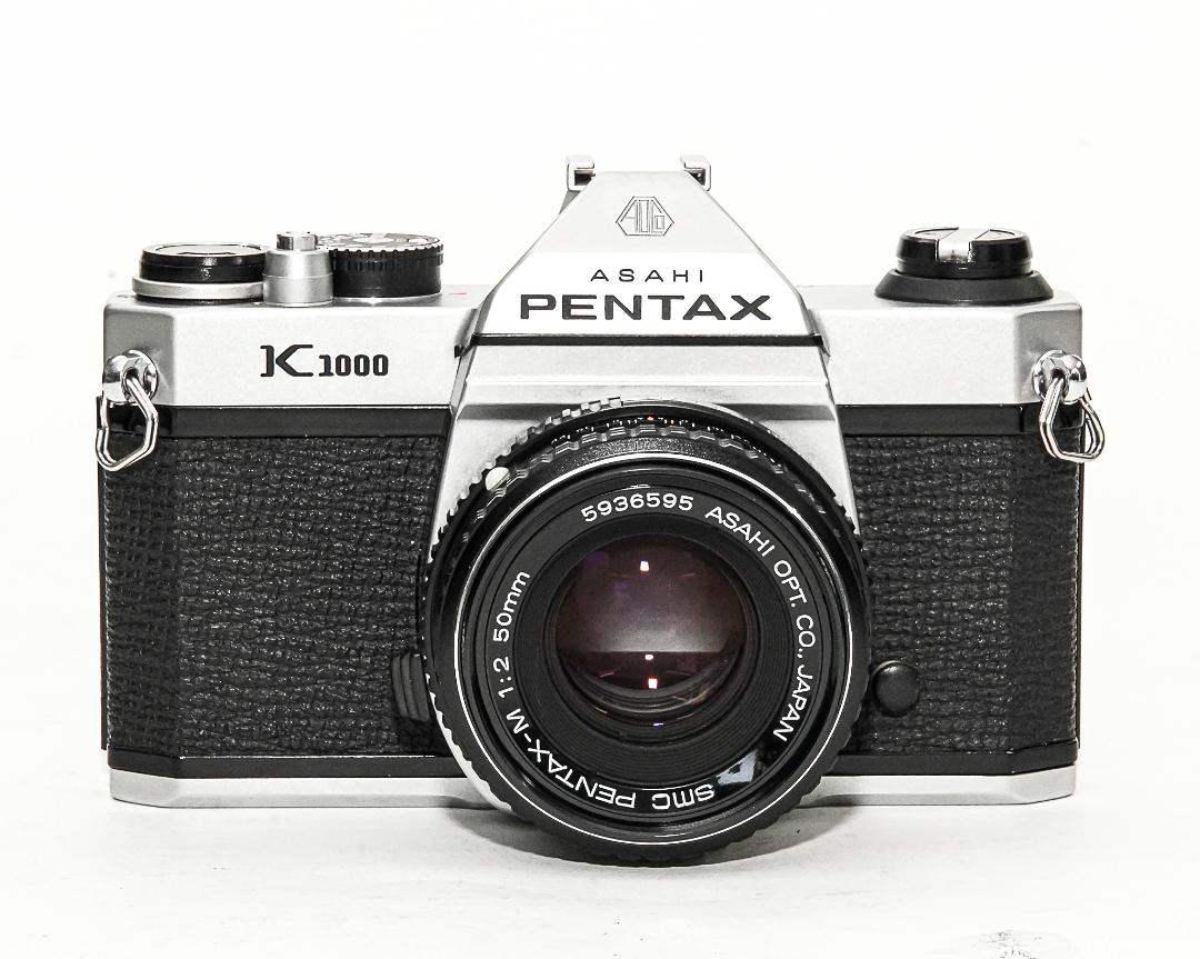PENTAX K1000 , 50/2 SMC PENTAX-M 付  金属外装ボディの前期モデル Made in Japanの画像