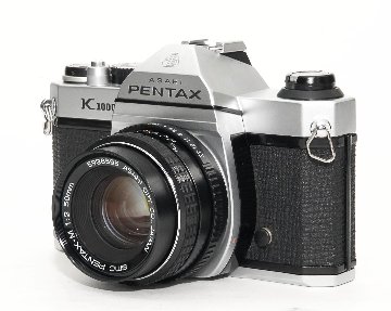 PENTAX K1000 , 50/2 SMC PENTAX-M 付  金属外装ボディの前期モデル Made in Japanの画像