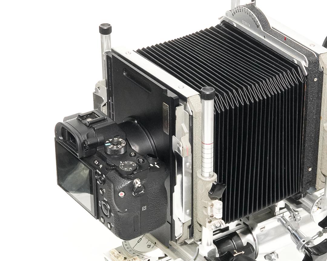 アダプター  SONY   Digitalカメラを−4×5inカメラへ 国際規格機構カメラ用の画像