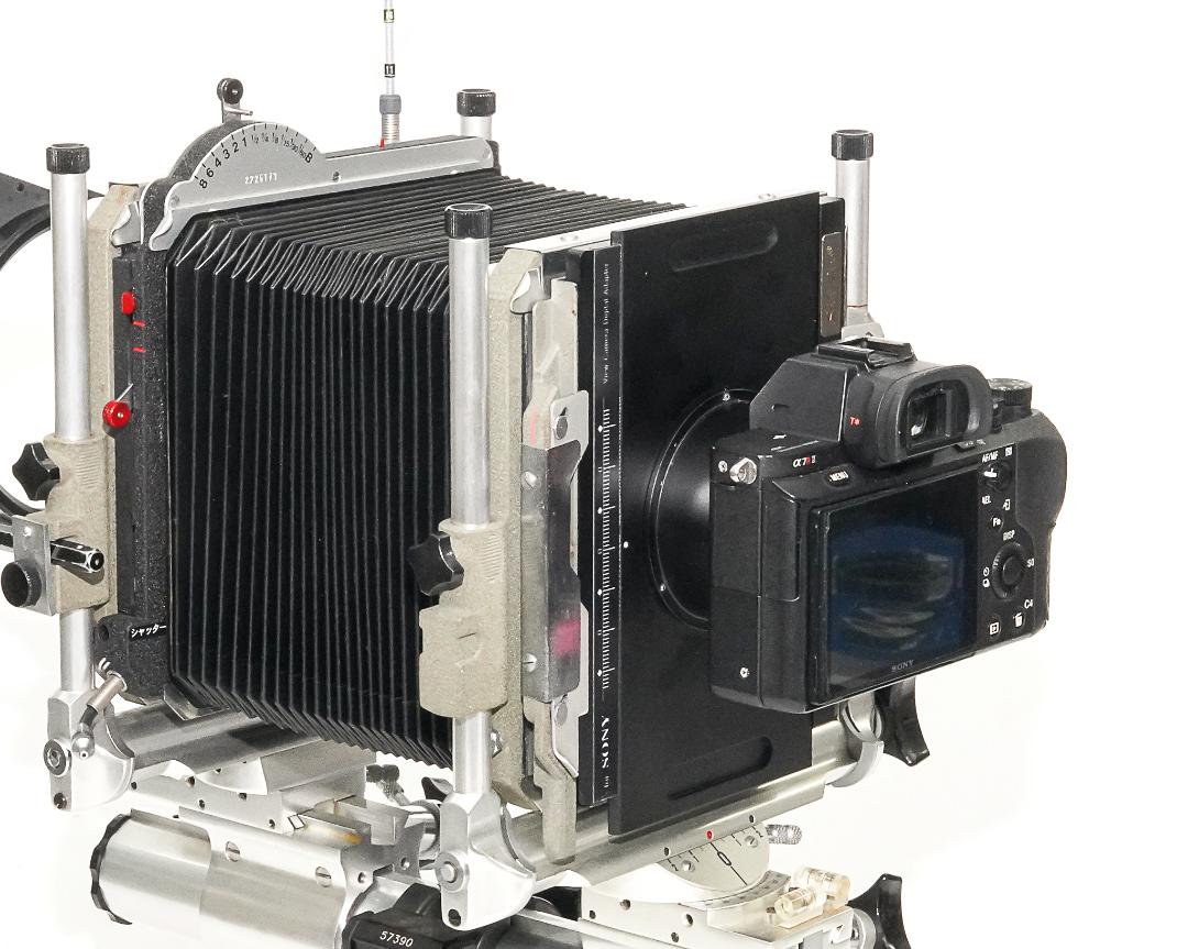 アダプター  SONY   Digitalカメラを−4×5inカメラへ 国際規格機構カメラ用の画像
