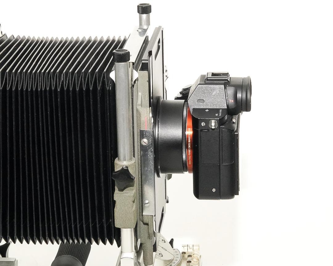 アダプター  SONY   Digitalカメラを−4×5inカメラへ 国際規格機構カメラ用の画像