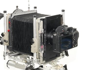 アダプター  SONY   Digitalカメラを−4×5inカメラへ 国際規格機構カメラ用の画像