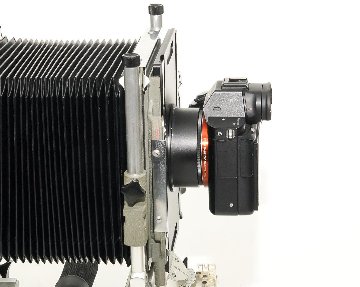 アダプター  SONY   Digitalカメラを−4×5inカメラへ 国際規格機構カメラ用の画像