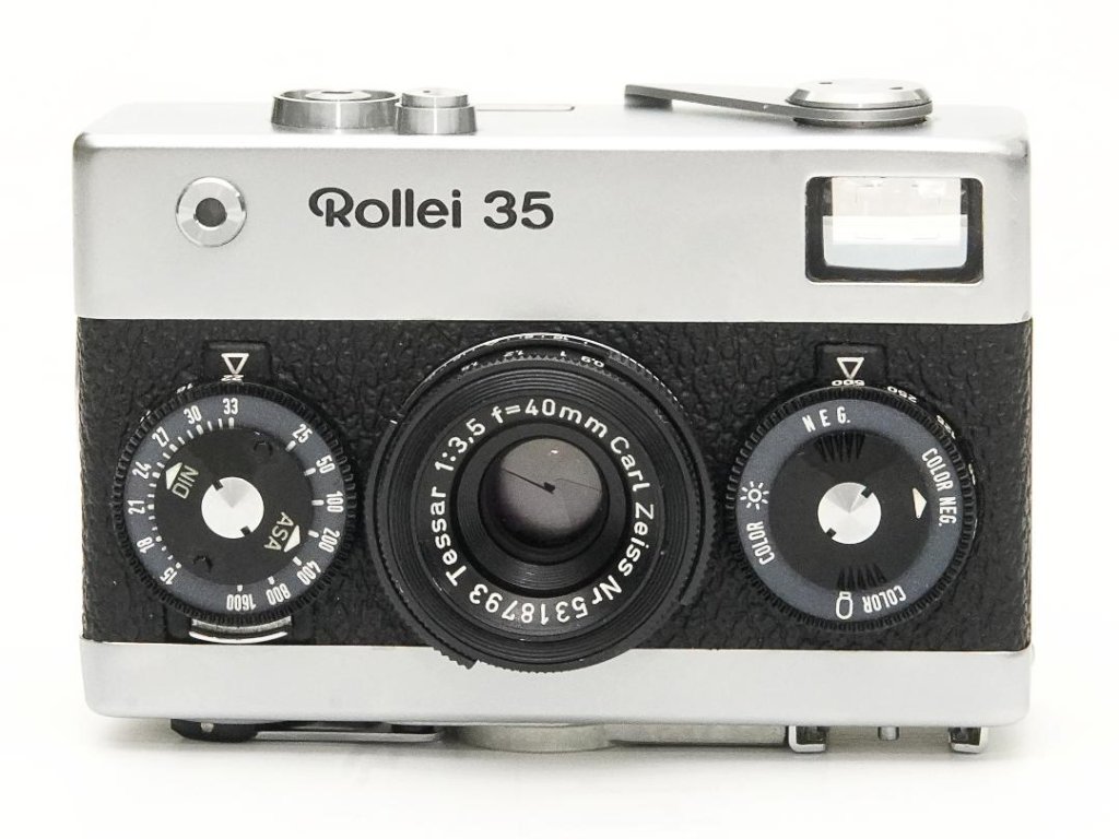 Rollei 35 （白）Germany 製 40/3.5 Carl Zeiss Tessar (沈銅式) 372gの画像
