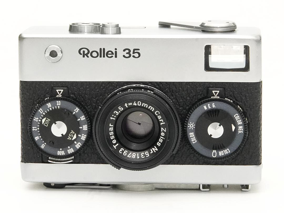 Rollei 35 （白）Germany 製 40/3.5 Carl Zeiss Tessar (沈銅式) 372gの画像