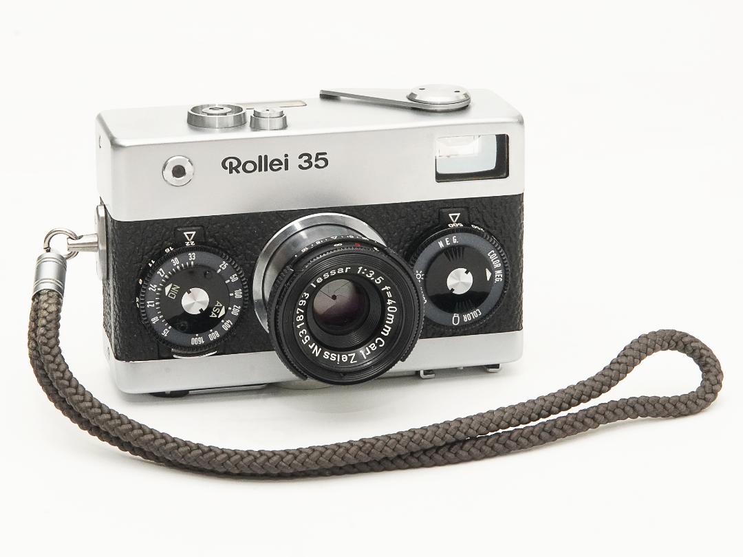 Rollei 35 （白）Germany 製 40/3.5 Carl Zeiss Tessar (沈銅式) 372gの画像