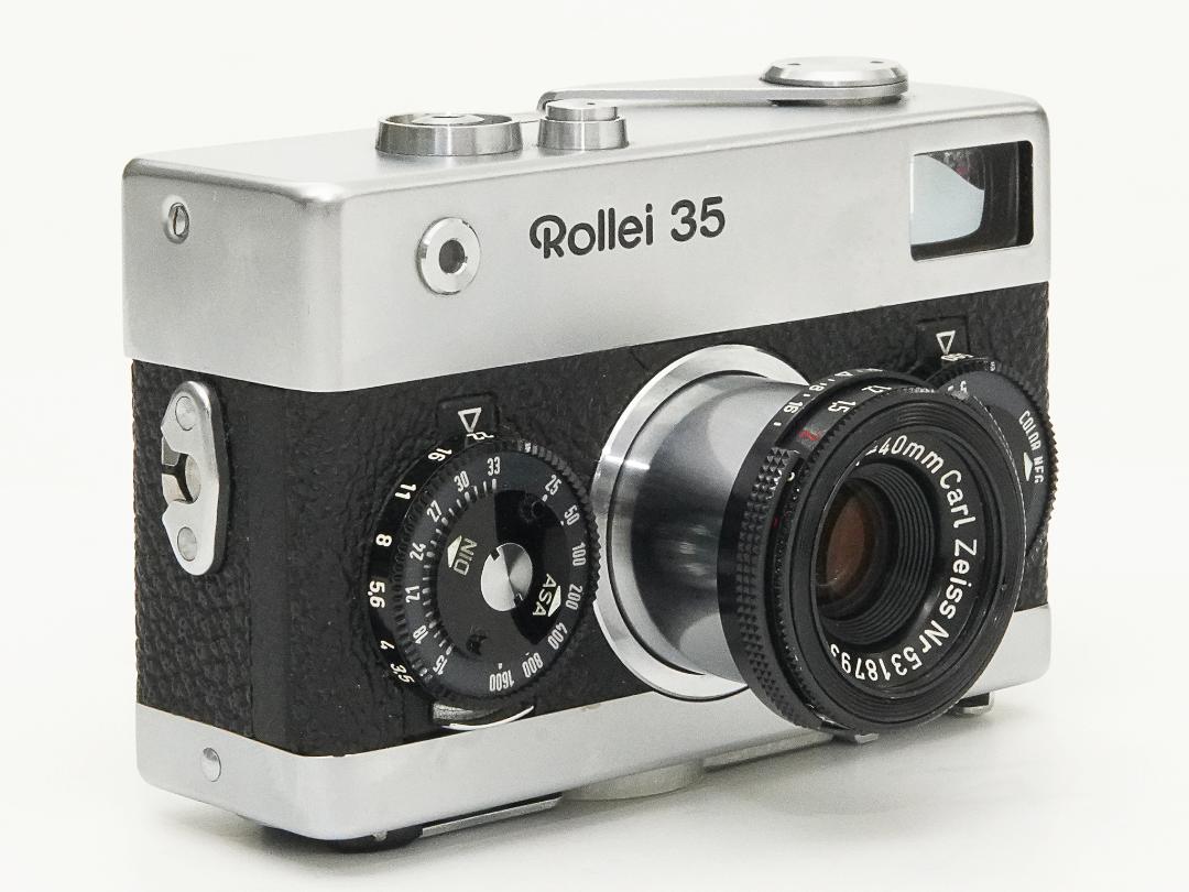 Rollei 35 （白）Germany 製 40/3.5 Carl Zeiss Tessar (沈銅式) 372gの画像