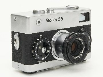 Rollei 35 （白）Germany 製 40/3.5 Carl Zeiss Tessar (沈銅式) 372gの画像