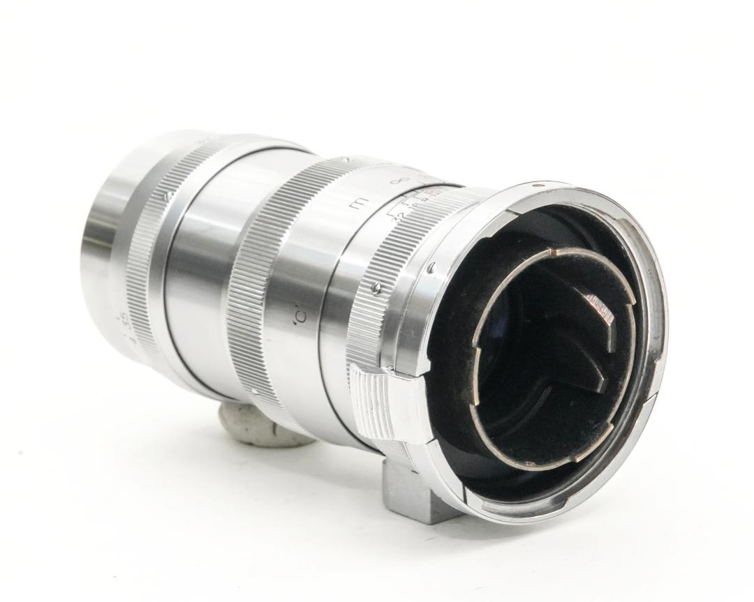13.5 cm  F3.5 NIKKOR-Q•C 最小絞り値 F32  Contaxマウント Nippon Kogaku Japan、メートル表示、距離計連動、の画像