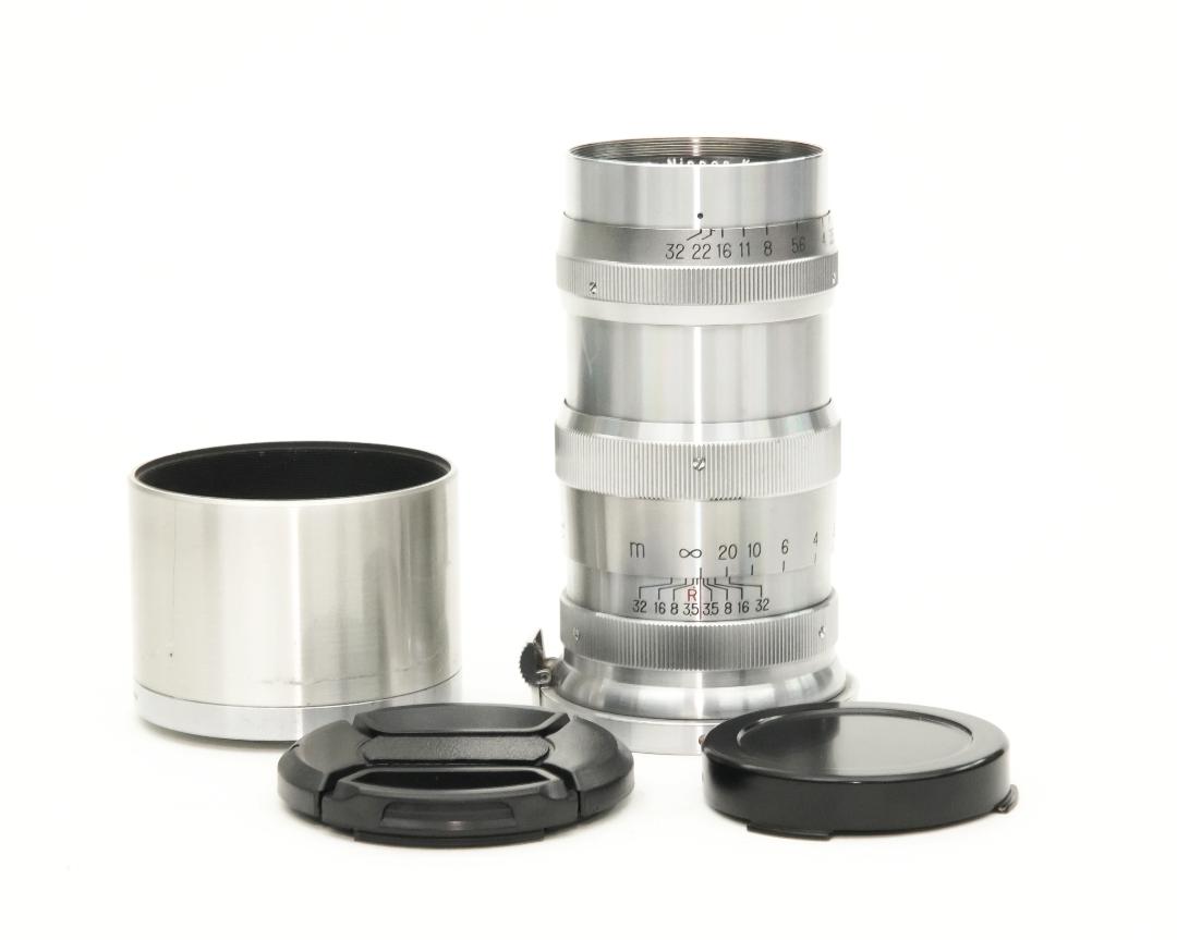13.5 cm  F3.5 NIKKOR-Q•C 最小絞り値 F32  Contaxマウント Nippon Kogaku Japan、メートル表示、距離計連動、の画像
