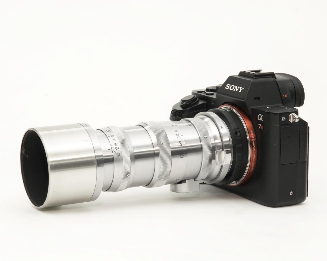 13.5 cm  F3.5 NIKKOR-Q•C 最小絞り値 F32  Contaxマウント Nippon Kogaku Japan、メートル表示、距離計連動、の画像