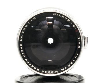 13.5 cm  F3.5 NIKKOR-Q•C 最小絞り値 F32  Contaxマウント Nippon Kogaku Japan、メートル表示、距離計連動、の画像