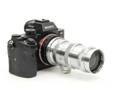 13.5 cm  F3.5 NIKKOR-Q•C 最小絞り値 F32  Contaxマウント Nippon Kogaku Japan、メートル表示、距離計連動、の画像
