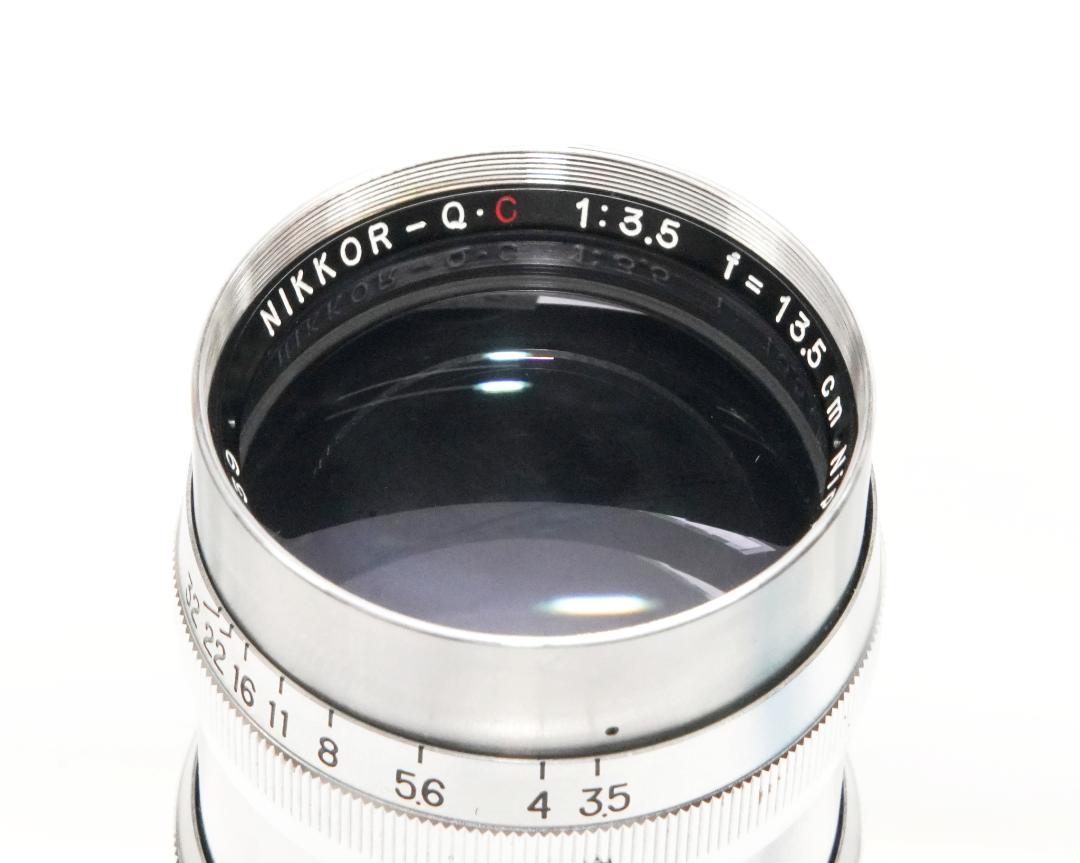 13.5 cm F3.5 NIKKOR-Q•C 最小絞り値 F32  Contaxマウント Nippon Kogaku Japan、Feet表示、距離計連動、の画像