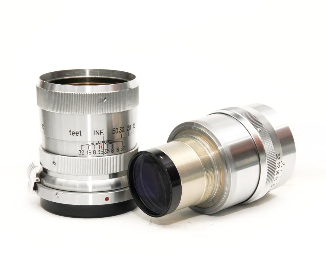 13.5 cm F3.5 NIKKOR-Q•C 最小絞り値 F32  Contaxマウント Nippon Kogaku Japan、Feet表示、距離計連動、の画像