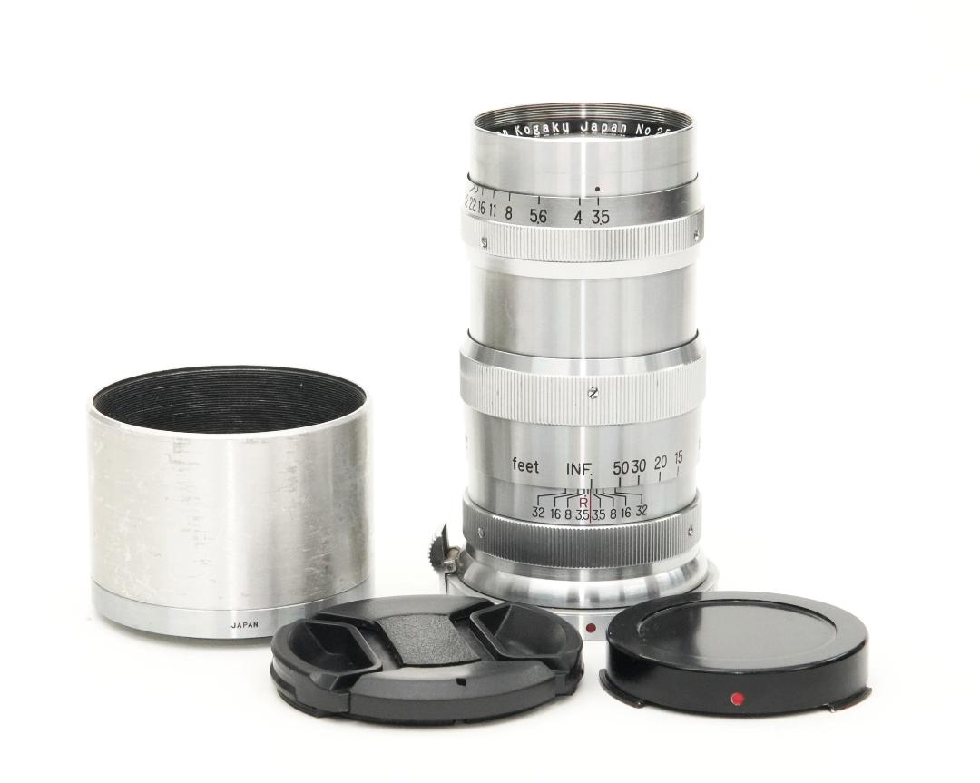 13.5 cm F3.5 NIKKOR-Q•C 最小絞り値 F32  Contaxマウント Nippon Kogaku Japan、Feet表示、距離計連動、の画像