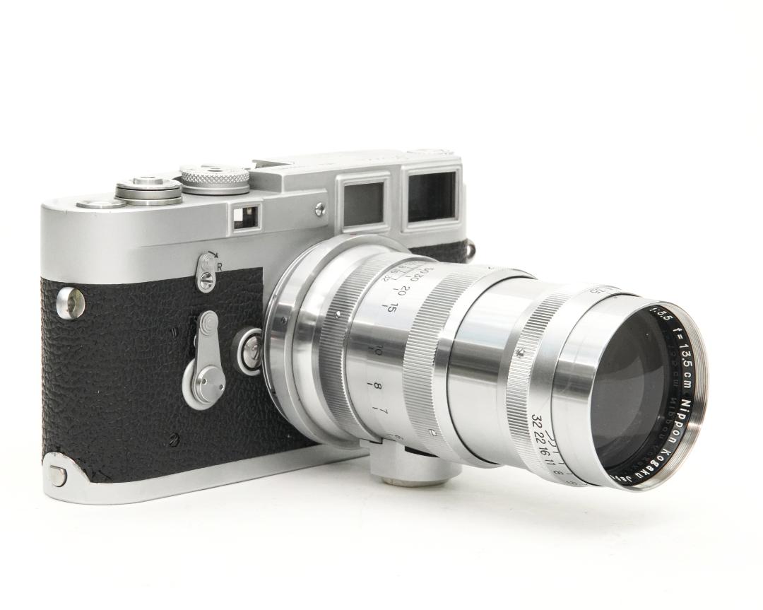 13.5 cm F3.5 NIKKOR-Q•C 最小絞り値 F32  Contaxマウント Nippon Kogaku Japan、Feet表示、距離計連動、の画像