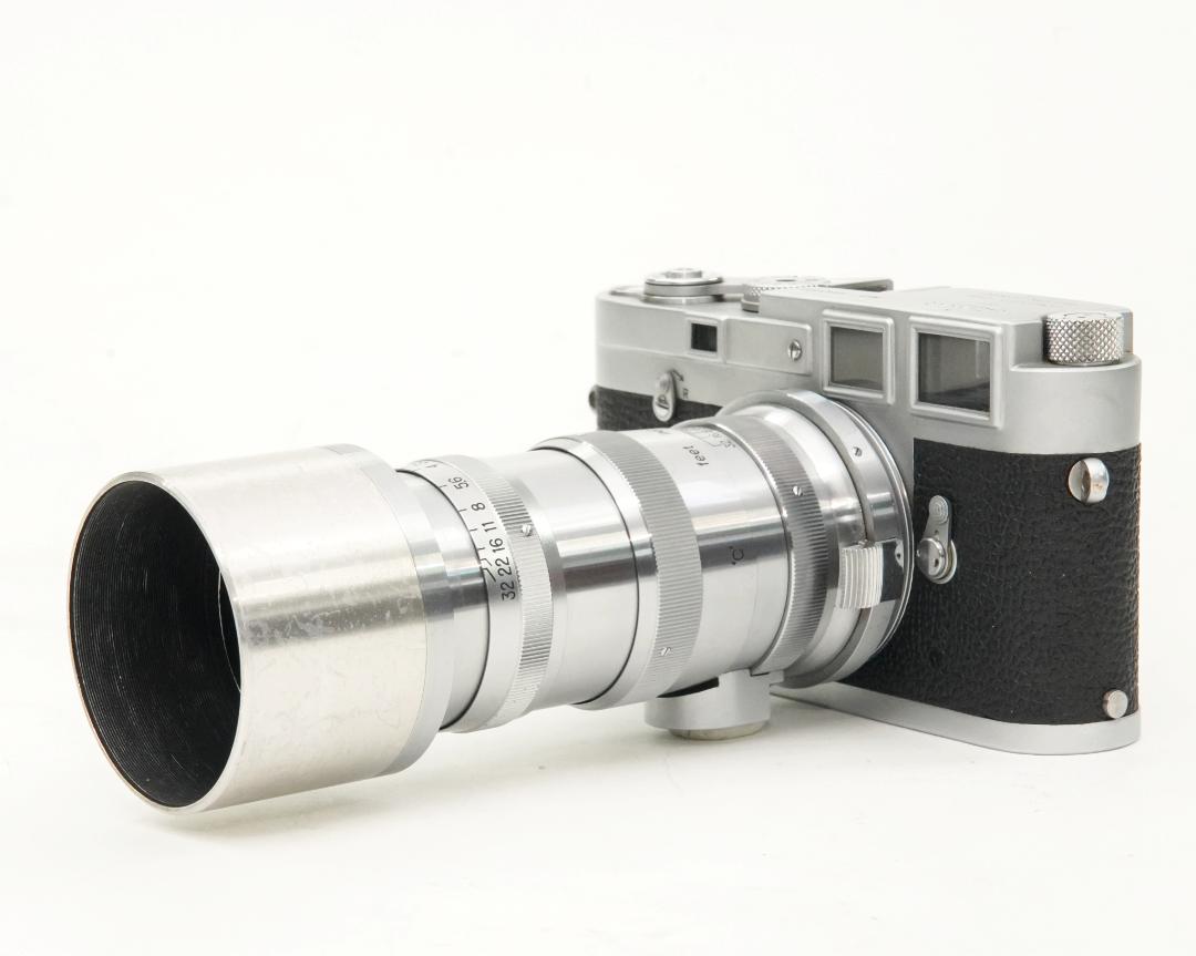 13.5 cm F3.5 NIKKOR-Q•C 最小絞り値 F32  Contaxマウント Nippon Kogaku Japan、Feet表示、距離計連動、の画像