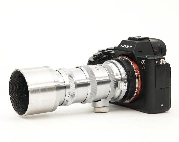 13.5 cm F3.5 NIKKOR-Q•C 最小絞り値 F32  Contaxマウント Nippon Kogaku Japan、Feet表示、距離計連動、の画像