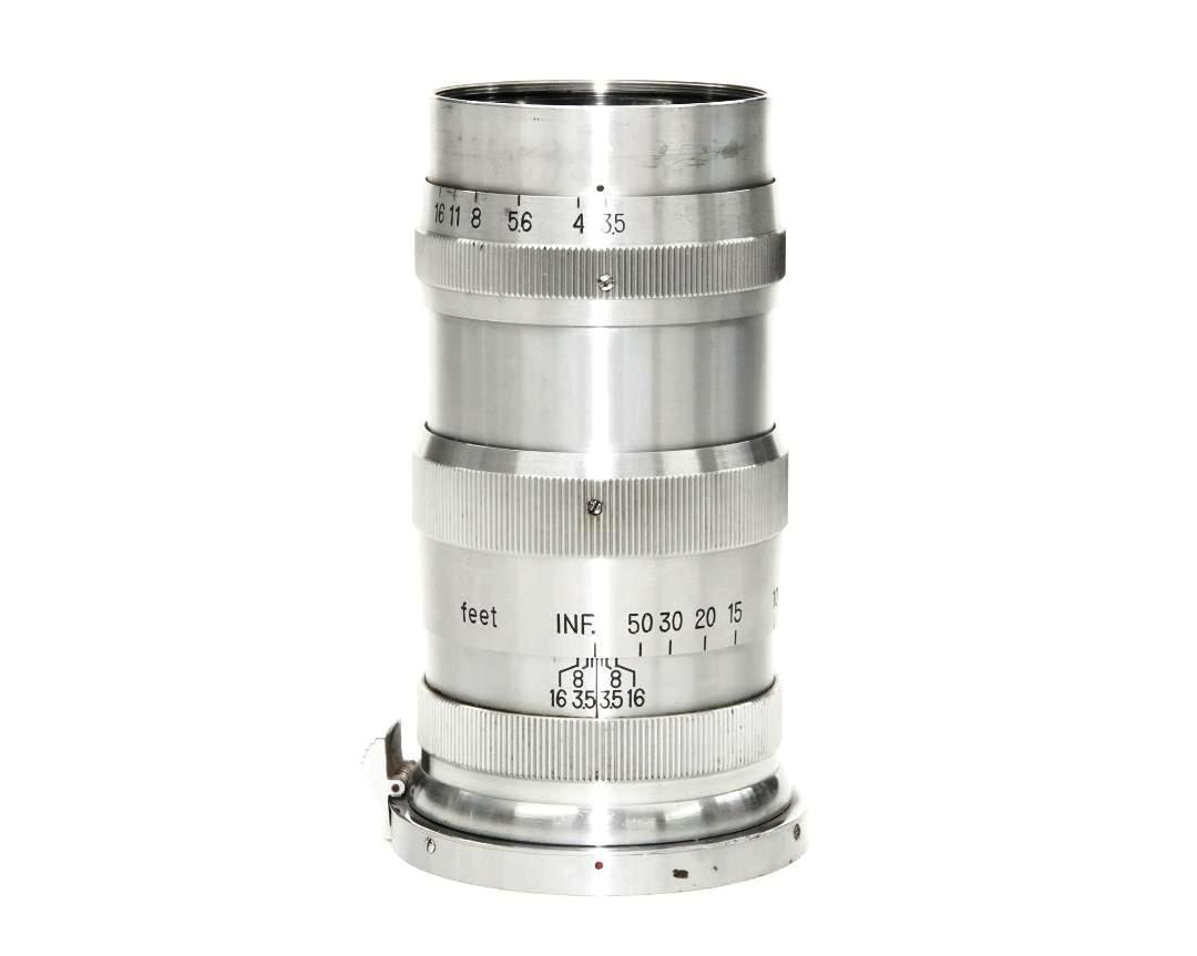 13.5cm F3.5 NIKKOR-Q•C 最小絞り値 F16 希少な初期モデル  Contaxマウント Nippon Kogaku Tokyo、feet表示、距離計連動、コーティングに違いがあり〼の画像
