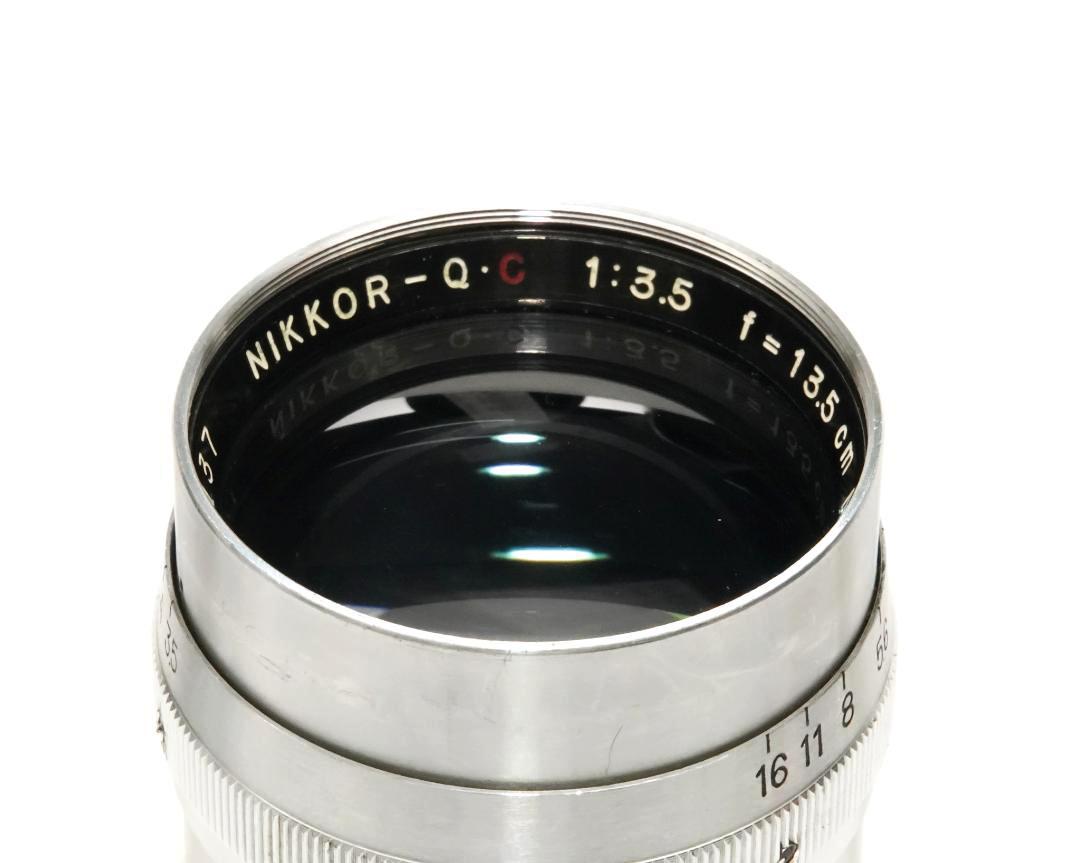 13.5cm F3.5 NIKKOR-Q•C 最小絞り値 F16 希少な初期モデル  Contaxマウント Nippon Kogaku Tokyo、feet表示、距離計連動、コーティングに違いがあり〼の画像