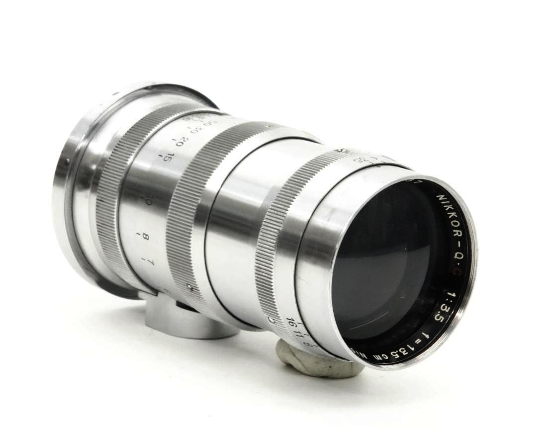 13.5cm F3.5 NIKKOR-Q•C 最小絞り値 F16 希少な初期モデル  Contaxマウント Nippon Kogaku Tokyo、feet表示、距離計連動、コーティングに違いがあり〼の画像